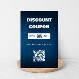 Minimalistische QR-code kortingskaart Visitekaartje