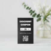 Minimalistische QR-code kortingskaart Visitekaartje (Staand voorkant)