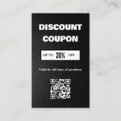 Minimalistische QR-code kortingskaart Visitekaartje (Voorkant)