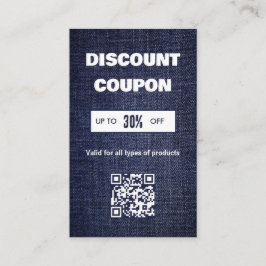 Minimalistische QR-code kortingskaart Visitekaartje