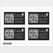 Minimalistische QR-CODE + LOGO Small Business Rechthoekige Sticker (Vel)