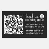 Minimalistische QR-CODE + LOGO Small Business Rechthoekige Sticker (Voorkant)