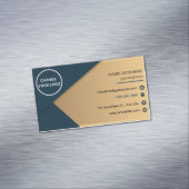 Minimalistische QR Code Logo Visitekaartje magneet (Voorbeeld)