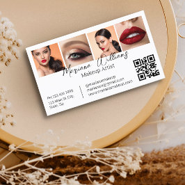 Minimalistische QR code make-up artiest 4 foto's c Visitekaartje
