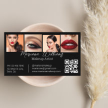 Minimalistische QR code make-up artiest 4 foto's z