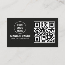 Minimalistische QR-code met donkere modus en aange