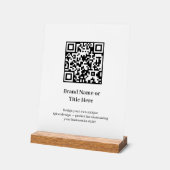 Minimalistische QR-code | Modern Schoon Aangepast  Acryl Bord (Hoek)