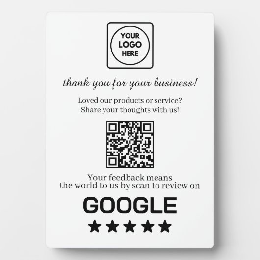 Minimalistische QR-code | Modern schoon aangepast Fotoplaat (voorkant)
