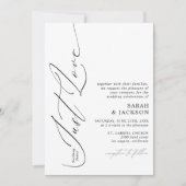 Minimalistische QR-code Niets Fancy Alleen liefde  Kaart (Voorkant)