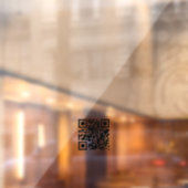 Minimalistische QR-code openingstijden bedrijf Wit Raamsticker (Vel 2)