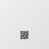 Minimalistische QR-code openingstijden bedrijf Wit Raamsticker (Vel)