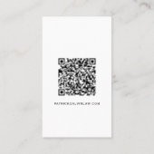 Minimalistische QR-code Photo Professional Visitekaartje (Achterkant)