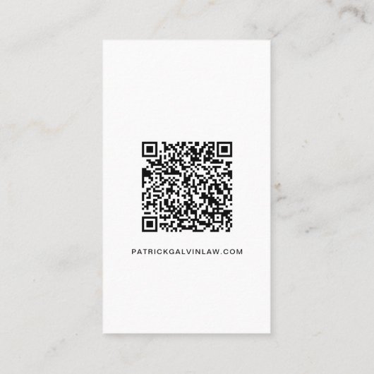 Minimalistische QR-code Photo Professional Visitekaartje (Achterkant)