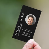 Minimalistische QR Code Photo Professional Zwart Visitekaartje