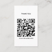 Minimalistische QR-code Prijs Hang Label met aange (Achterkant)