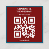 Minimalistische QR-code professioneel ontwerp Vierkante Visitekaartje (Voorkant)