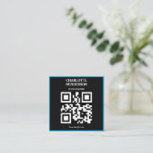 Minimalistische QR-code professioneel ontwerp Vierkante Visitekaartje (Staand voorkant)