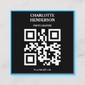 Minimalistische QR-code professioneel ontwerp Vierkante Visitekaartje (Voorkant)