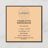 Minimalistische QR-code professioneel ontwerp Vierkante Visitekaartje (Achterkant)