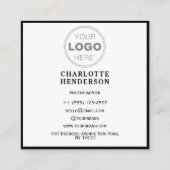 Minimalistische QR-code professioneel ontwerp Vierkante Visitekaartje (Achterkant)