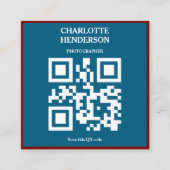Minimalistische QR-code professioneel ontwerp Vierkante Visitekaartje (Voorkant)