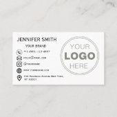 Minimalistische QR-code professioneel ontwerp Visitekaartje (Achterkant)