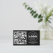 Minimalistische QR-code professioneel ontwerp Visitekaartje (Staand voorkant)