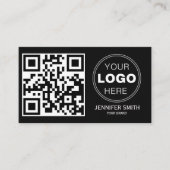 Minimalistische QR-code professioneel ontwerp Visitekaartje (Voorkant)