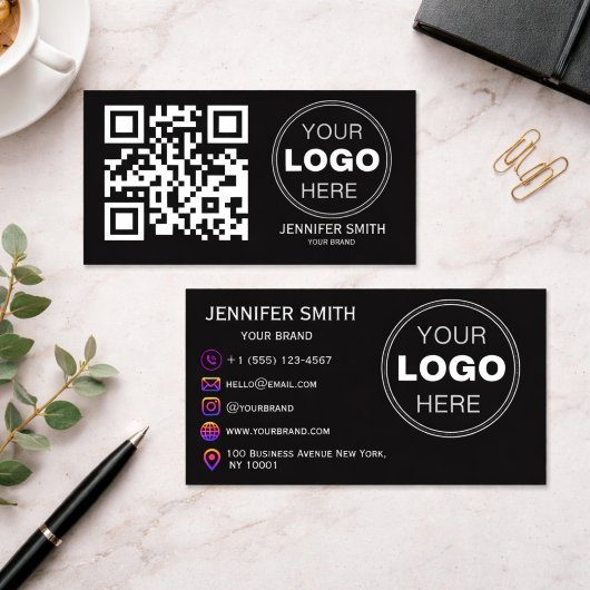 Minimalistische QR-code professioneel ontwerp Visitekaartje