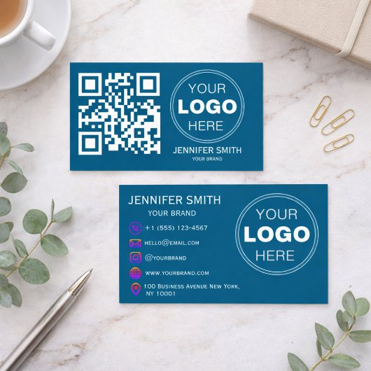Minimalistische QR-code professioneel ontwerp Visitekaartje