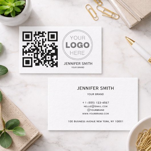 Minimalistische QR-code professioneel ontwerp Visitekaartje