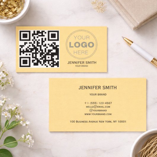 Minimalistische QR-code professioneel ontwerp Visitekaartje