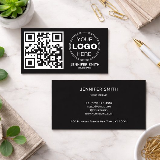 Minimalistische QR-code professioneel ontwerp Visitekaartje