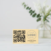 Minimalistische QR-code professioneel ontwerp Visitekaartje (Staand voorkant)