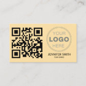 Minimalistische QR-code professioneel ontwerp Visitekaartje (Voorkant)