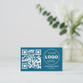 Minimalistische QR-code professioneel ontwerp Visitekaartje (Staand voorkant)