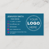 Minimalistische QR-code professioneel ontwerp Visitekaartje (Achterkant)