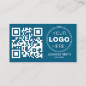 Minimalistische QR-code professioneel ontwerp Visitekaartje (Voorkant)