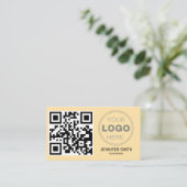 Minimalistische QR-code professioneel ontwerp Visitekaartje (Staand voorkant)