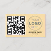 Minimalistische QR-code professioneel ontwerp Visitekaartje (Voorkant)