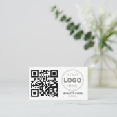 Minimalistische QR-code professioneel ontwerp Visitekaartje (Staand voorkant)