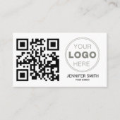 Minimalistische QR-code professioneel ontwerp Visitekaartje (Voorkant)