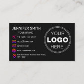 Minimalistische QR-code professioneel ontwerp Visitekaartje (Achterkant)