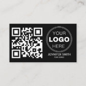 Minimalistische QR-code professioneel ontwerp Visitekaartje (Voorkant)