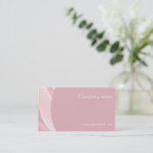 Minimalistische QR code roze koraal verpleegkundig Visitekaartje (Staand voorkant)