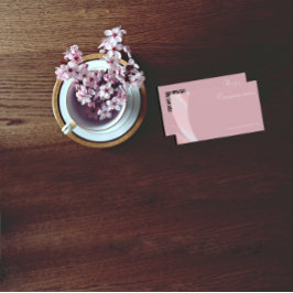 Minimalistische QR code roze koraal verpleegkundig Visitekaartje