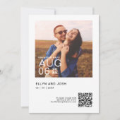 Minimalistische QR-code save the date Kaart (Voorkant)