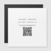 Minimalistische QR-code Save The Date-magneet (Voorkant / Achterkant)