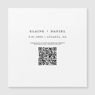 Minimalistische QR-code Save The Date-magneet