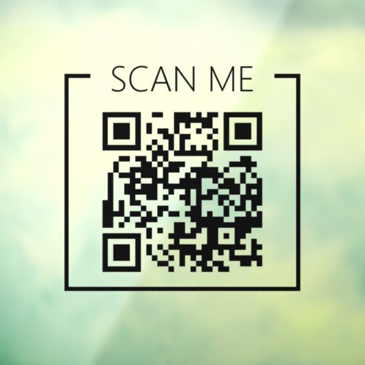Minimalistische QR-code Scan Me Bedrijf Raamsticker (Vel 3)